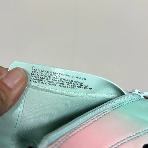 Art Class Aqua and Pink Combat Boots - Picture 8 of 9